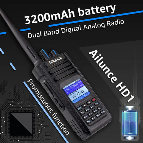 Beefed Up Dual Band DMR Analog Walkie Talkie IP67 Waterproof With 3200mAh USB C Battery, Group Call And SOS Alerts, A Real Workhorse