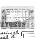 900 Piece Stainless Steel Screw And Nut Kit With Washers For M3 And M5 Hex Button Head Bolts Nuts And Hardware Assortment