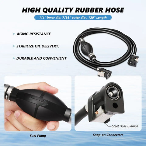 Portable 24L 6 Gallon Marine Fuel Tank For Boats And Yachts With Hose Red Leak Free Fuel Flow Durable Marine Grade Tank close-up