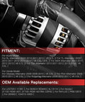 130 Amp High Output Beefed Up Alternator Compatible With Odyssey 2008 2010 Pilot 2009 2011 Ridgeline 2009 2011 And Acura TL MDX TSX ZDX 2009 2013 Replacement Replaces AL1311X 11391 31100 RGW A01, installed view.