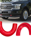 Red Tow Hook Cover Set For Ford F150 2004 To 2025 Ford Bronco 2021 To 2024 And Toyota Tundra 2017 To 2021 Snap On Anti Rust Protection
