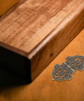 Retro Zinc Alloy Hinges Ten Pack For Jewelry Boxes And Wood Boxes Decorative Butt Hinges For Cabinet Doors With Golden Finish And Classical Engraved Hardware on wooden surface