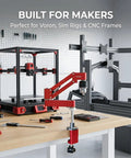 Desktop Tapping Arm With 90 Degree Vertical Tap Guide Jig For Aluminum Extrusions M2 To M10 And SAE Two To Three Eighths Taps Clamp