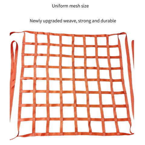 Heavy Duty Lifting Net Straps and Nylon Sling Hoisting Net for Industrial Cargo Safe Moving and Load Securing 1x1m