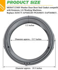 Washer Door Boot Gasket Replacement Seal For Leak Free Performance, Heavy Duty Rubber Boot Seal, OEM Style Fit For 47123605 Front Load Washers, Easy Install, Durable Replacement Part, 15.7-inch diameter