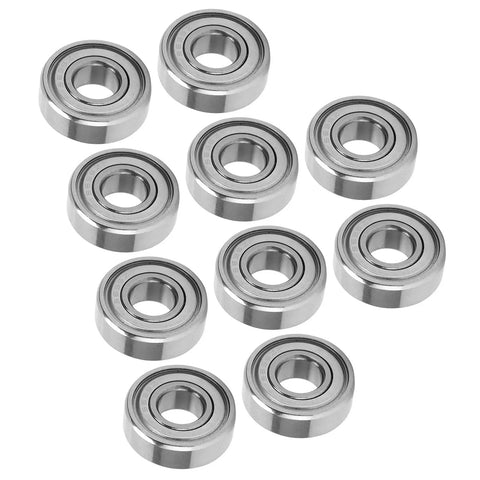 Premium 10-Pack Thonlai Miniature Stainless Steel Bearings For Automotive And Home Gear, High Speed 15X6X5mm durability in a close-up view.