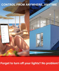 Smartphone app controlling BR30 Smart Flood Light Bulbs With WiFi No Hub Needed 650 Lumen Daylight 60W Equivalent E26 Base