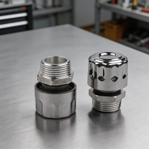 Solid NPT Threaded Breather Cap Reducer For Hydraulic Oil Tank Vent Filter 40 Micron Filtration, carbon steel and aluminum, 1 inch size.
