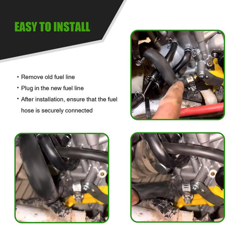 S Shaped Flexible Fuel Line Hose For Honda Gas Tank Replacement, Dope Quality Rubber Tube, 1 Pc, Fits TRX 250X 300EX 300X, Black, High Temperature Resistant, Tear Resistant, Easy Install, OEM Style Fuel Line