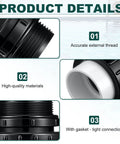 Hi Temp Unions 4 Pack For 2 Inch MIP Threads Pool Pumps With 2 Inch PVC Slip Socket Ends Compatible With Pentair Whisperflo And Intelliflo Pumps Briwooody details image showing close-up of union threads, materials, and seals.