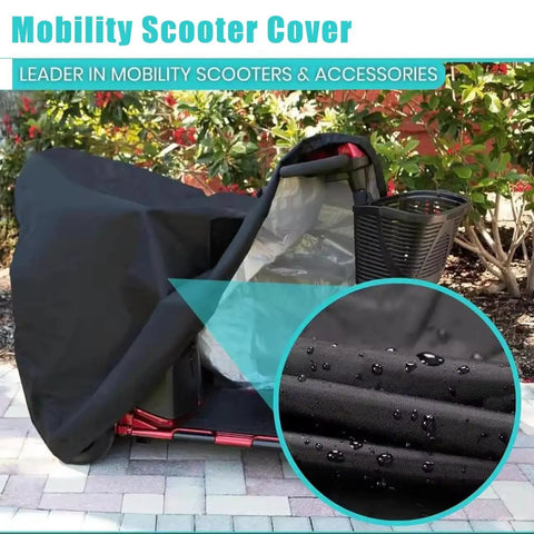 Tailored Electric Mobility Scooter Cover For SuperHandy Tugger GUO133FBA on scooter with waterproof fabric, showcasing sleek fit.