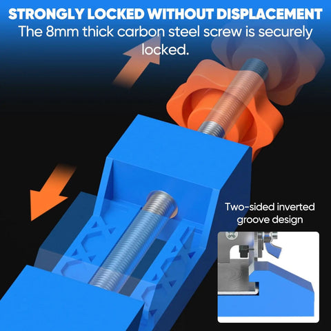 Adjustable Guide Rail For Cut Like Butter Performance Heavy Duty Anti Slip Milling Track showing 8mm carbon steel screw locked securely.