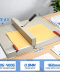 Top Shelf Manual Creaser With Straight Up 1mm Precision Scoring and Easy Grip Auto Rebound Handle Heavy Duty Rust Proof Steel Frame, A3 size