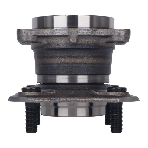 Front view of a rear wheel hub and bearing assembly for Nissan Sentra 2007-2012, 2.0L L4, no ABS, OEM quality, easy install.