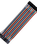 40 Piece 20 Cm Female To Female Multicolor Breadboard Jumper Wires Set For Arduino Projects Eight Inch Flexible Copper Cables Each Wire Easily Separable For Custom Prototyping And Easy DIY Electronics, multicolor cables