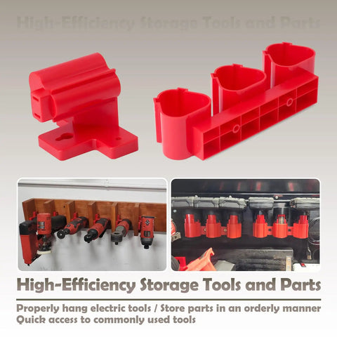 Tool Holder and Battery Mount for Milwaukee M12 12V Tools Wall Mount Hanger Kit Plastic Organizer for Garage Work Van