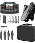 E88 Drone With Built In Screen Control And Dual Cameras, 720P HD Main Front Camera Plus Bottom 50X Zoom, WiFi FPV Foldable Quadcopter