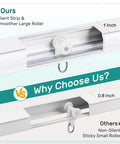 Ultra Quiet Ceiling Curtain Track Aluminum Rail White 6 To 9 Feet Heavy Duty With Sound Dampening Strips And Low Friction Pulleys For Smooth Drapery Operation, 1-inch profile