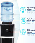 Image showing Top Loading Water Dispenser With Hot And Cold Water, 5 Gallon Bottle Compatible, featuring easy-use controls and spill-proof holder.