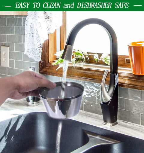 Hand washing 8-12 Cup Reusable Filter Basket For Basket Style Coffee Makers, Dishwasher Safe 18/8 Stainless Steel