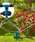 No Fuss Automatic Lawn Sprinkler System With 3 Adjustable Swivel Arms And 12 Nozzles 360 Degree Rotating Coverage in garden