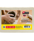 Premium White Air Dry Clay 3.3 Lb Self-Hardening Ultra Fine block with hands shaping pottery shown on packaging