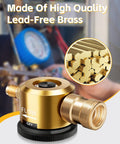 HVAC Nitrogen Purge Tool And Regulator Kit for Air Conditioning Maintenance with lead-free brass regulator detail