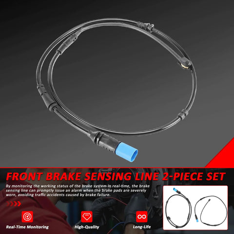 Front and rear brake wear sensor cable set with blue connector for BMW X3/X4 (2018–2021)