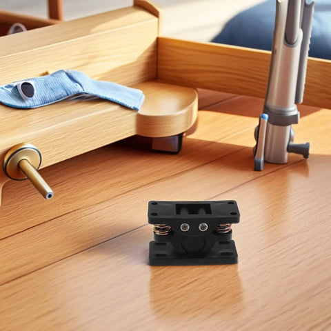 Heavy Duty Zinc Alloy Double Roller Door Latch With Ball Catch on wood surface