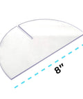 Heavy Duty Acrylic Desk Sneeze Guard 24 By 36 Inches Tabletop Shield With Transaction Window Clear Protective Barrier, side view, 8-inch section
