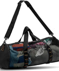 Big Ol Mesh Beach Bag Duffle With Zipper And Adjustable Shoulder Strap For Travel Gym Or Swim Gear Fits Fins Snorkel Sets Diving Equipment And Surf Toys 32 By 15 Inches Black, showing contents through mesh