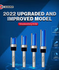 Workhorse Pro Grade Flush Trim Router Bit Set Four Piece One Quarter Inch Shank Carbide Tipped premium alloy woodworking tools