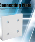 5 Pack Aluminum Joining Plates With Four Holes Vertical Flat Plate Connectors, anodized finish, shown close-up on blue background.
