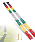 Golf Putting Aid Stroke Meter 2.0 Pro Training Tool with color-coded guides for stroke control and alignment shown on grass