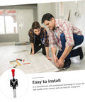 Fast Locking Level Fastener Push Pull Clamp For Vertical Fixtures, Adjustable Clamp featured in a home installation setting.