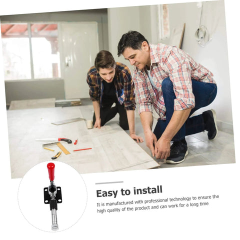 Fast Locking Level Fastener Push Pull Clamp For Vertical Fixtures, Adjustable Clamp featured in a home installation setting.