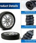 21 Piece Tire Repair Kit With Premium Spiral Screw In Plugs, Quick Puncture Fix In Minutes, No Jack Needed, product details shown