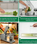 Instructions for using the Semi Automatic Vegetable Strapping Machine Compact PE PVC Film Tying Tool with adjustable tightness.