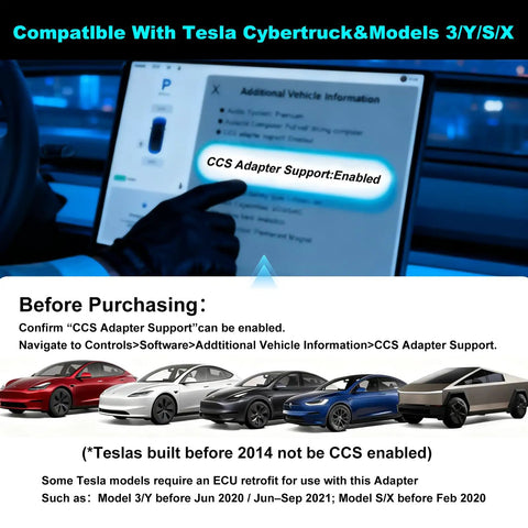 High End 2 In 1 Ccs To Nacs And J1772 To Tesla Adapter pulls 250 Kw fast charges for your badass rides showcasing Tesla models and CCS support.