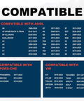 Compatibility chart for Air Conditioner Pressure Switch Sensor Direct Fit Replacement Compatible With VW And Porsche Vehicles Including Touareg 2011 2018 Golf GTI E Golf Macan 2015 2022 OE 4H0959126B