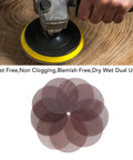 Premium 50 Pack Mesh Sanding Discs With Hook And Loop Backing For Drywall Plus Wood And Metal, Dust Free Grit Design on sander.