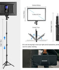 Two Pack 13 Inch LED Video Light Panel Kit Bi Color Dimmable With Tripod Stands 4000mAh Battery 3200K To 5600K CRI 97 Plus USB included