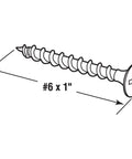 Illustration of Drywall Screws Size 6 By 1 Inch Coarse Thread Phillips Head Black Phosphate Finish 250 Pack
