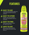 10oz Fire Safety Spray Handheld Fire Suppressor Non Toxic PFAS Free Easy To Use Compact And Portable For Home Kitchen Car Grilling BBQ Camping And Tailgate Made In USA 8 Pack with features description