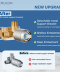 Shower Faucet Set And Handle Kit For Ceiling Mount Rainfall System upgrade with metal support bracket for valve installation
