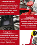 Close-up of Heavy Duty Plug And Play Automatic Case Sealing Machine And Dual Flap Box Tagger with dual motor and sealing head features.