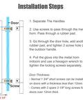 Installation steps for Titanium Gold Square Barn Door Handles Set Long Pull Push Double Sided For French Style Doors
