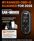 Bluetooth OBD2 Scanner 2 In 1 Car Diagnostic Tool With Smart App For iPhone And Android on display with test ranking