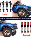 Dry Maintenance Free 28.5mm Aluminum RC Shocks for 1/30 Axial SCX30 K10 Jeep Wrangler Ford Bronco Upgrades Red No Oil Damping