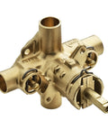 Commercial PosiTemp Pressure Balancing Shower Valve With Stops For 1/2-Inch Sweat CC Connections 1/4 Turn Stops Heavy-Duty Brass